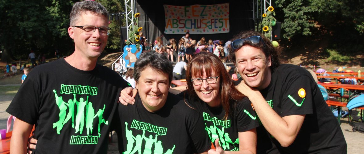 Jugendpflege-Team Lohfelden (v.l.n.r.) Ralf Schellhorn, Lena Steffek-Herbold, Maike Oertel, Lars Hünninghaus.