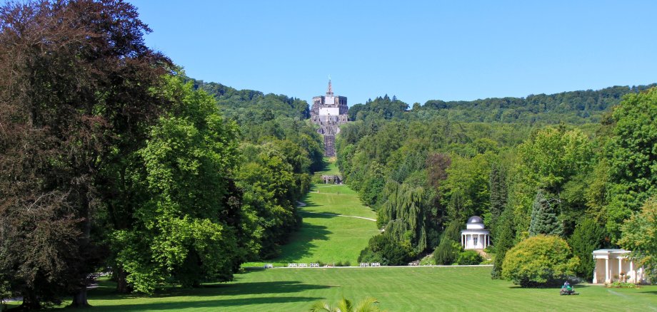 Kassel, Gemany: Herkulesdenkmal und Park Wilhelmshöhe im Sommer 2012.